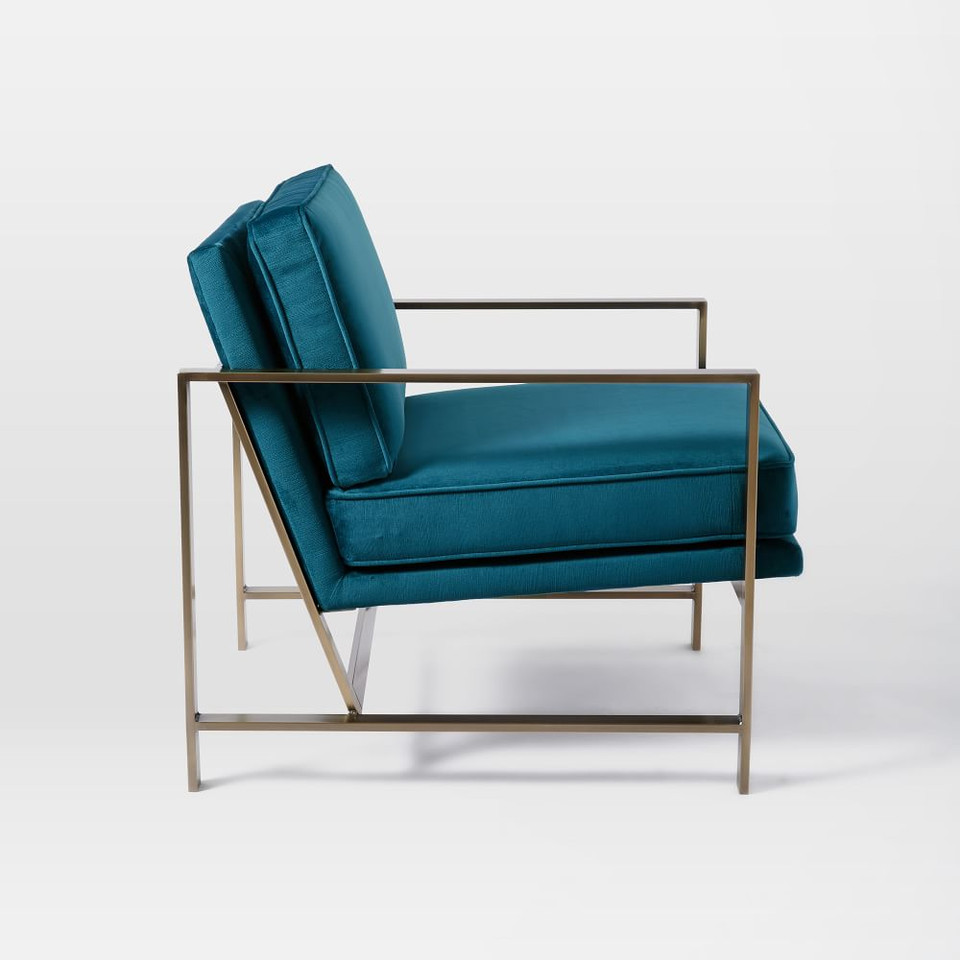 Metal Frame Upholstered Chair west elm Australia